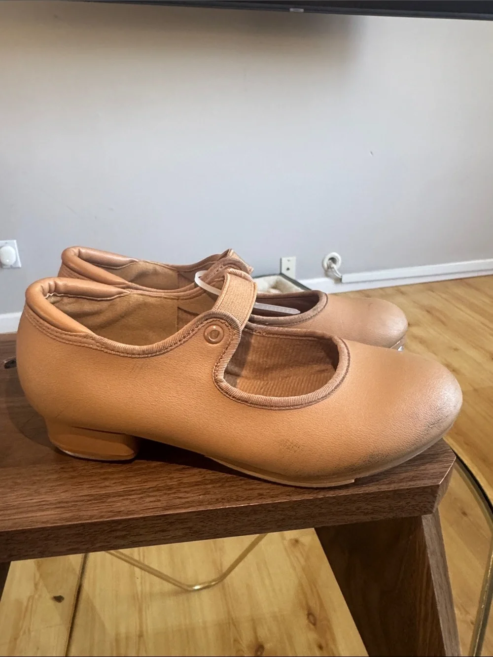 Kids Tan Mary Jane Tap Shoes